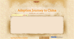 Desktop Screenshot of adoptionjourney2china.blogspot.com