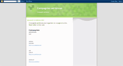 Desktop Screenshot of compagniesaeriennes.blogspot.com