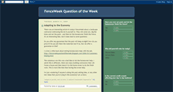 Desktop Screenshot of fenceweekquestionoftheweek.blogspot.com