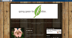 Desktop Screenshot of goinggreenforkellan.blogspot.com