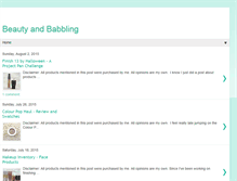 Tablet Screenshot of beautyandbabbling.blogspot.com