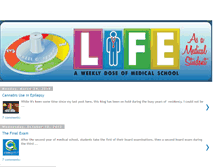 Tablet Screenshot of lifeasamedicalstudent.blogspot.com