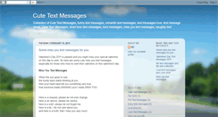 Desktop Screenshot of cutetextmessages.blogspot.com