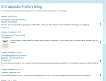 Tablet Screenshot of chiropractichistory.blogspot.com