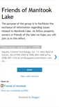 Mobile Screenshot of manitooklake.blogspot.com