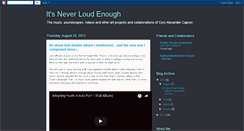 Desktop Screenshot of itsneverloudenough.blogspot.com
