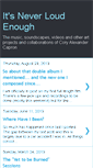 Mobile Screenshot of itsneverloudenough.blogspot.com