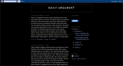 Desktop Screenshot of mydailyargument.blogspot.com