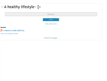 Tablet Screenshot of ahealthylifestyle.blogspot.com