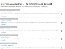 Tablet Screenshot of infertilemeanderings.blogspot.com