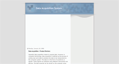 Desktop Screenshot of data-acquisition-system.blogspot.com