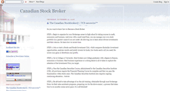 Desktop Screenshot of canadian-stock-broker.blogspot.com