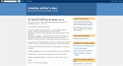 Desktop Screenshot of creativewritersden.blogspot.com