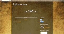 Desktop Screenshot of kalicreatures.blogspot.com