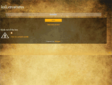 Tablet Screenshot of kalicreatures.blogspot.com