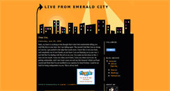 Desktop Screenshot of livefromemeraldcity.blogspot.com