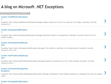 Tablet Screenshot of dotnetexceptions.blogspot.com