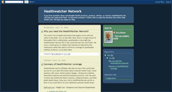 Desktop Screenshot of healthwatcher-net.blogspot.com