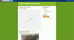 Desktop Screenshot of electricskateboardreviews.blogspot.com