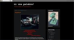 Desktop Screenshot of niunapalabrar.blogspot.com