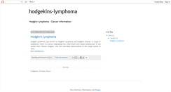 Desktop Screenshot of hodgekins-lymphoma.blogspot.com