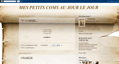 Desktop Screenshot of mespetitscomsaujourlejour.blogspot.com