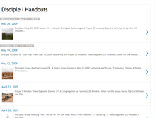 Tablet Screenshot of disciple1handouts.blogspot.com