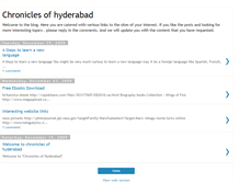 Tablet Screenshot of chroniclesofhyd.blogspot.com