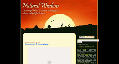 Desktop Screenshot of natural-wisdom.blogspot.com