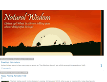 Tablet Screenshot of natural-wisdom.blogspot.com