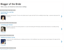 Tablet Screenshot of bloggerofthebride.blogspot.com