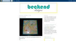 Desktop Screenshot of beckenddesigns.blogspot.com
