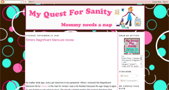 Desktop Screenshot of myquestforsanity.blogspot.com