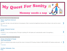 Tablet Screenshot of myquestforsanity.blogspot.com