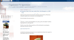 Desktop Screenshot of cognizancevsignorance.blogspot.com