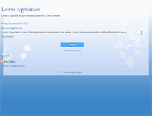 Tablet Screenshot of lowesappliances.blogspot.com