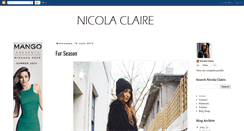 Desktop Screenshot of nicola-claire.blogspot.com