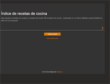Tablet Screenshot of indicerecetario.blogspot.com