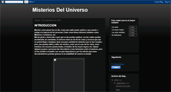 Desktop Screenshot of misteriosdeluniversoaqui.blogspot.com