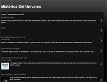 Tablet Screenshot of misteriosdeluniversoaqui.blogspot.com