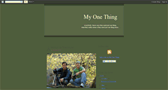 Desktop Screenshot of myonething.blogspot.com