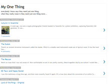 Tablet Screenshot of myonething.blogspot.com