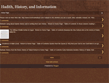 Tablet Screenshot of hadithlistcollection.blogspot.com