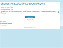 Tablet Screenshot of eleccionestucuman2011.blogspot.com