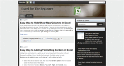 Desktop Screenshot of excelforthebeginner.blogspot.com