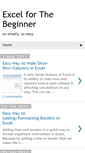 Mobile Screenshot of excelforthebeginner.blogspot.com