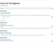 Tablet Screenshot of excelforthebeginner.blogspot.com