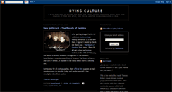 Desktop Screenshot of dying-culture.blogspot.com