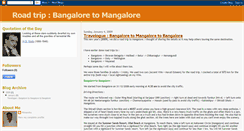 Desktop Screenshot of bangaloretomangalore.blogspot.com