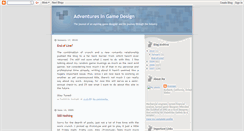 Desktop Screenshot of adventuresingamedesign.blogspot.com